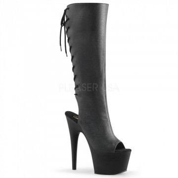 Pleaser ADORE-2018 Blk Faux Leather/Blk Matte