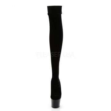 Pleaser ADORE-3002 Blk Str Velvet/Blk