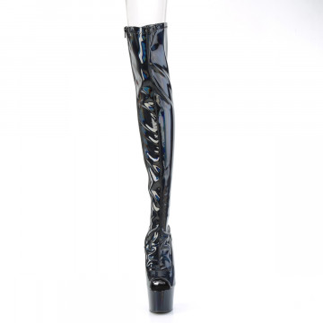Pleaser ADORE-3011HWR Blk Str. Holo/Blk Holo