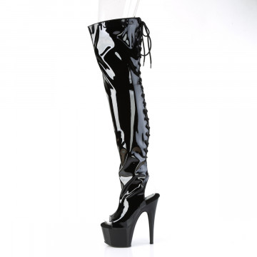 Pleaser ADORE-3017 Blk Str. Pat/Blk