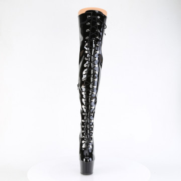 Pleaser ADORE-3022 Blk Str Pat/Blk