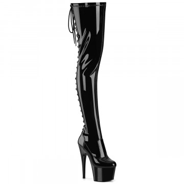 Pleaser ADORE-3850 Blk Str. Pat/Blk