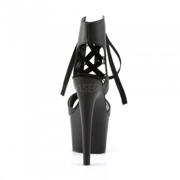 Pleaser ADORE-700-14 Blk Faux Leather/Blk Matte