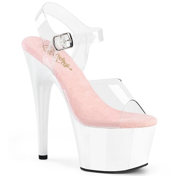 Pleaser ADORE-708 Clr-B. Pink/Wht