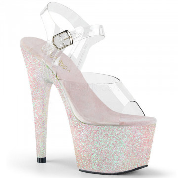 Pleaser ADORE-708HMG Clr/Opal Multi Glitter