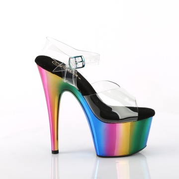 Pleaser ADORE-708RC Clr/Rainbow Chrome