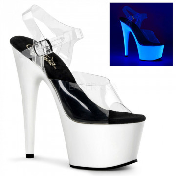 Pleaser ADORE-708UV Clr/Neon Wht