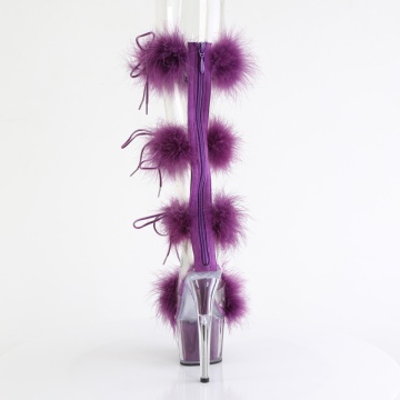 Pleaser ADORE-728F Clr-Purple Fur/M