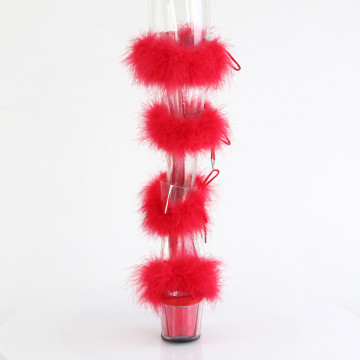 Pleaser ADORE-728F Clr-Red Fur/M - Img 2