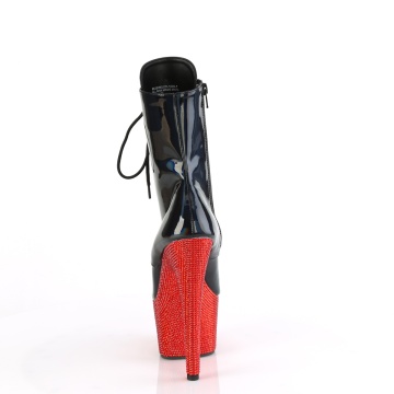 Pleaser BEJEWELED-1020-7 Blk Holo Pat/Red RS