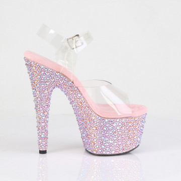 Sandali Exotic Pleaser BEJEWELED-708MS Clr/B. Pink Multi RS