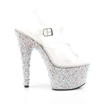 Pleaser BEJEWELED-708MS Clr/Slv Multi RS
