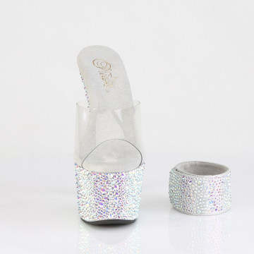 Sandali Pleaser shoes con fascia caviglia brillanti