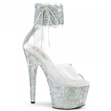 Pleaser BEJEWELED-724RS-02 Clr-Slv Multi RS/Slv AB RS