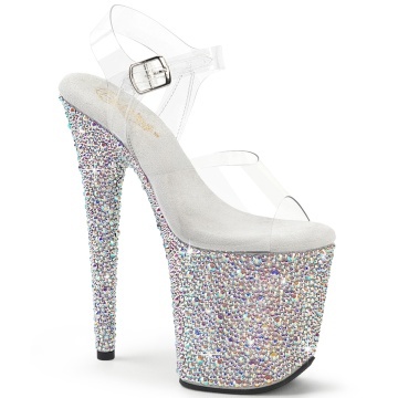 Pleaser BEJEWELED-808MS Clr/Slv Multi RS