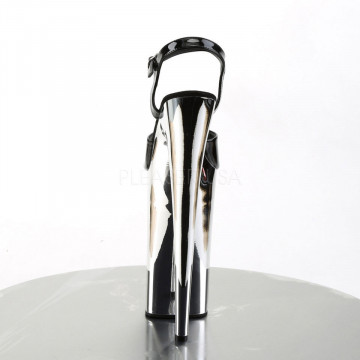 Pleaser BEYOND-009 Blk/Slv Chrome