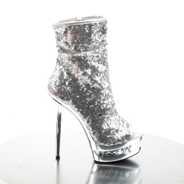 Pleaser BLONDIE-R-1008 Slv Sequins/Slv Chrome