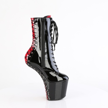 Pleaser CRAZE-1040FH Blk-Red Pat/Blk Red