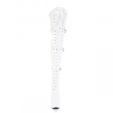 Pleaser CRAZE-3028 Wht Str. Pat/Wht
