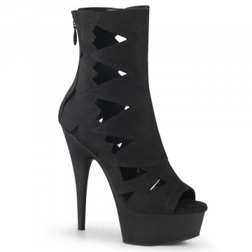 Pleaser DELIGHT-1014 Blk Faux Suede/Blk Matte Subito 38eu 8 us