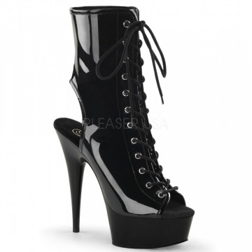 Pleaser DELIGHT-1016 Blk Pat/Blk