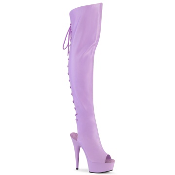 Pleaser DELIGHT-3019 Lavender Faux Leather/Lavender Matte