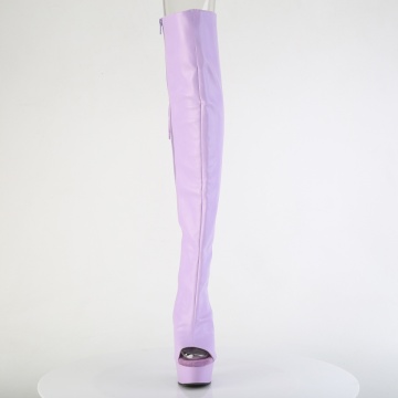 Pleaser DELIGHT-3019 Lavender Faux Leather/Lavender Matte