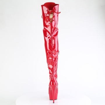 Pleaser DELIGHT-3022 Red Str Pat/Red