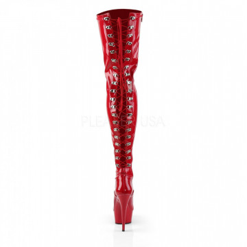 Pleaser DELIGHT-3063 Red Str Pat/Red