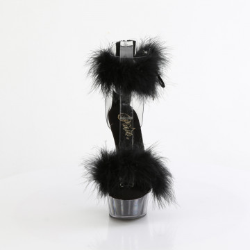 Pleaser DELIGHT-624F Clr-Blk Fur/M