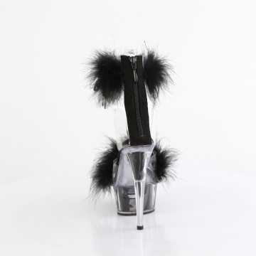 Pleaser DELIGHT-624F Clr-Blk Fur/M