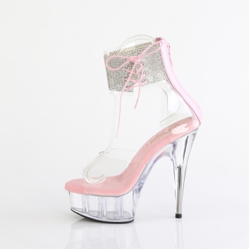 Pleaser DELIGHT-624RS Clr-B. Pink/Clr