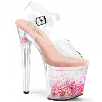 Pleaser ENCHANT-708AQUA-03 Clr/Clr-B. Pink