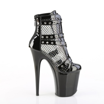 Pleaser FLAMINGO-1013RM Blk Pat-RS Mesh/Blk