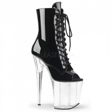 Pleaser FLAMINGO-1021 Blk Pat/Clr