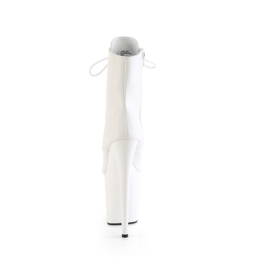 Pleaser FLAMINGO-1021 Wht Faux Leather/Wht Matte
