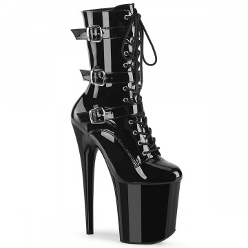 Pleaser FLAMINGO-1043 Blk Pat/Blk