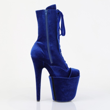 Pleaser FLAMINGO-1045VEL Navy Blue Velvet/Navy Blue Velvet