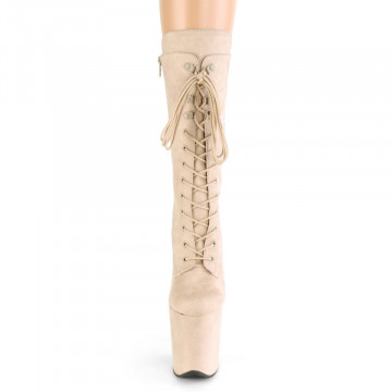 Pleaser FLAMINGO-1050FS Beige Faux Suede/Beige Faux Suede