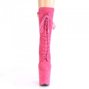 Pleaser FLAMINGO-1050FS H. Pink Faux Suede/H. Pink Faux Suede