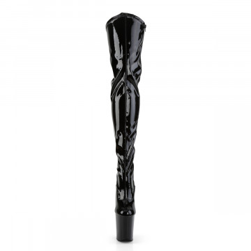 Pleaser FLAMINGO-3000 Blk Str Pat/Blk
