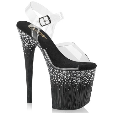 Pleaser FLAMINGO-808SPKL-02 Clr/Blk-Slv RS