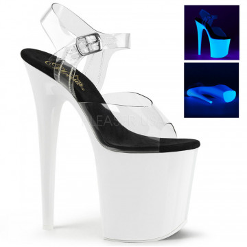 Pleaser FLAMINGO-808UV Clr/Neon Wht