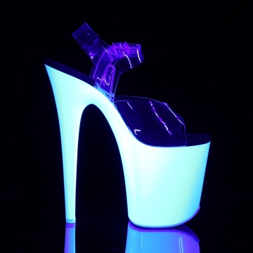 Pleaser FLAMINGO-808UV Clr/Neon Wht