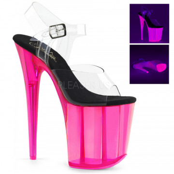 Pleaser FLAMINGO-808UVT Clr/H. Pink Tinted