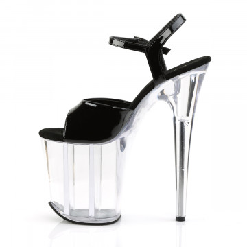 Pleaser FLAMINGO-809 Blk Pat/Clr