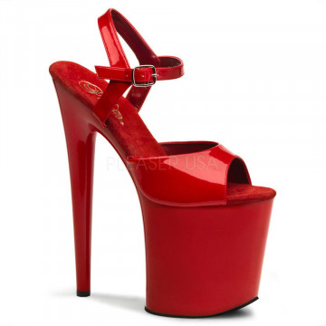 Pleaser FLAMINGO-809 Red Pat/Red
