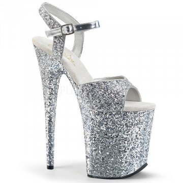 Pleaser FLAMINGO-810LG Slv Gltr/Slv Gltr