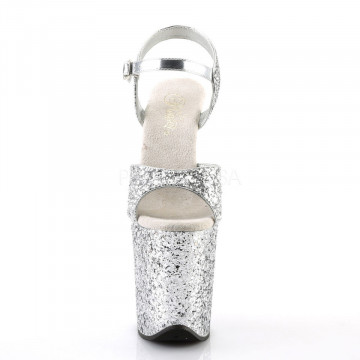 Pleaser FLAMINGO-810LG Slv Gltr/Slv Gltr