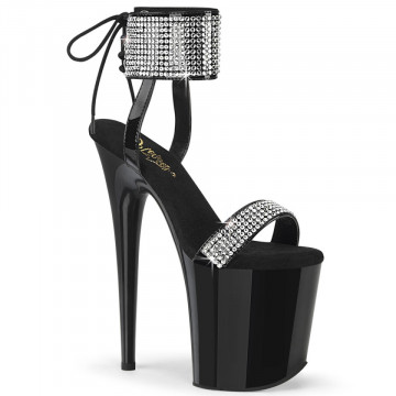 Pleaser FLAMINGO-870 Blk Pat-RS/Blk